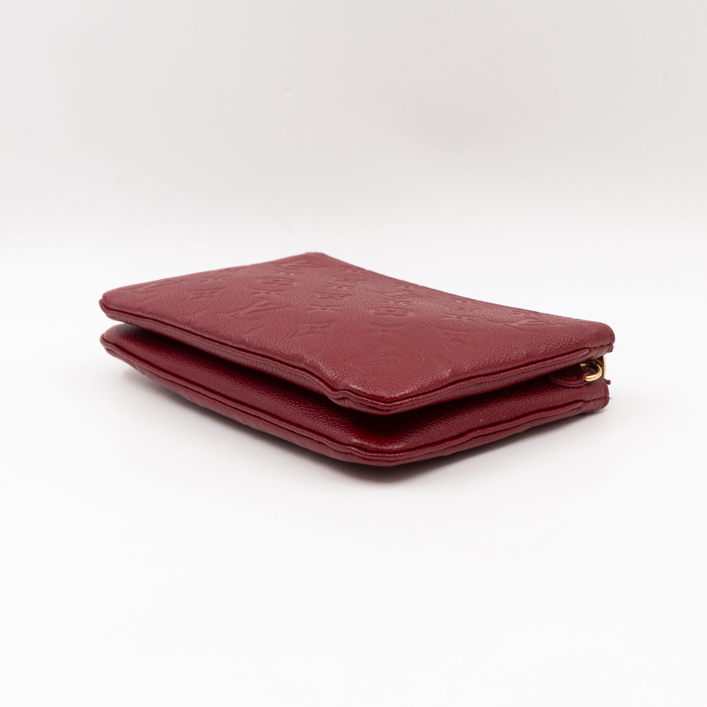 Double Zip Pochette Cherry Berry Monogram Empreinte