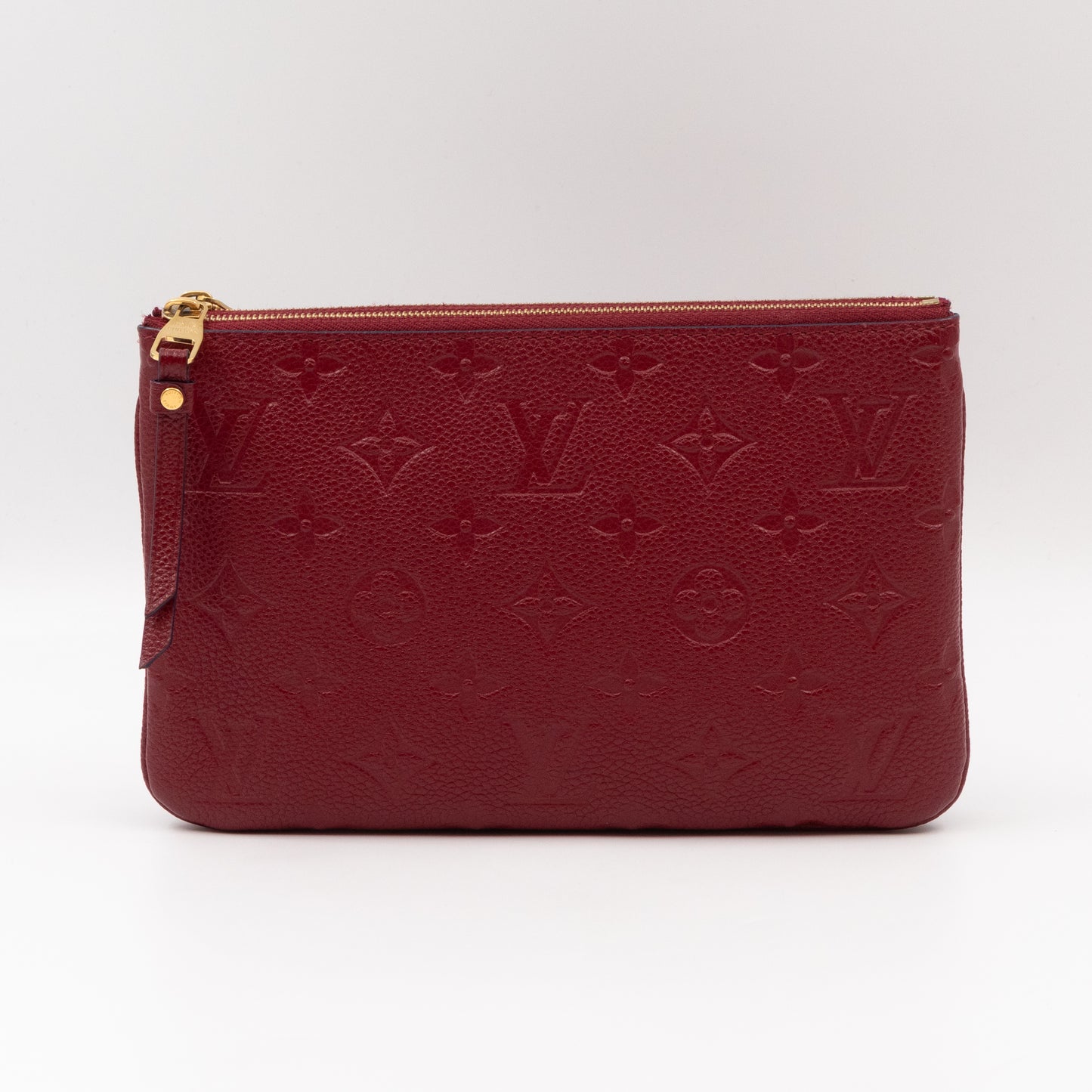 Double Zip Pochette Cherry Berry Monogram Empreinte