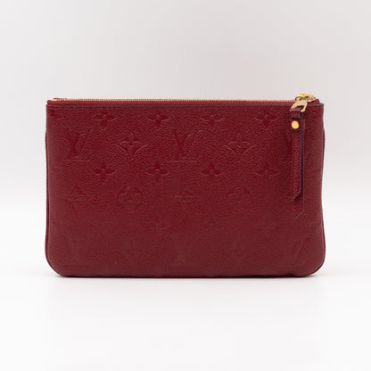 Double Zip Pochette Cherry Berry Monogram Empreinte