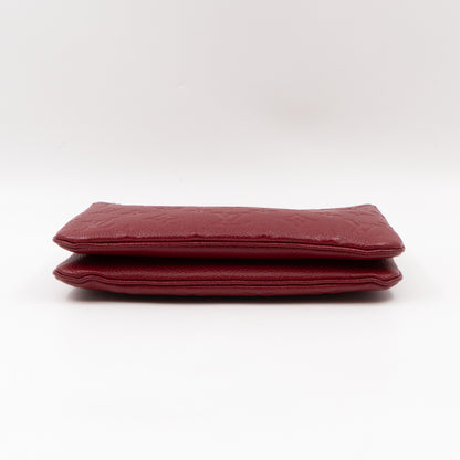 Double Zip Pochette Cherry Berry Monogram Empreinte