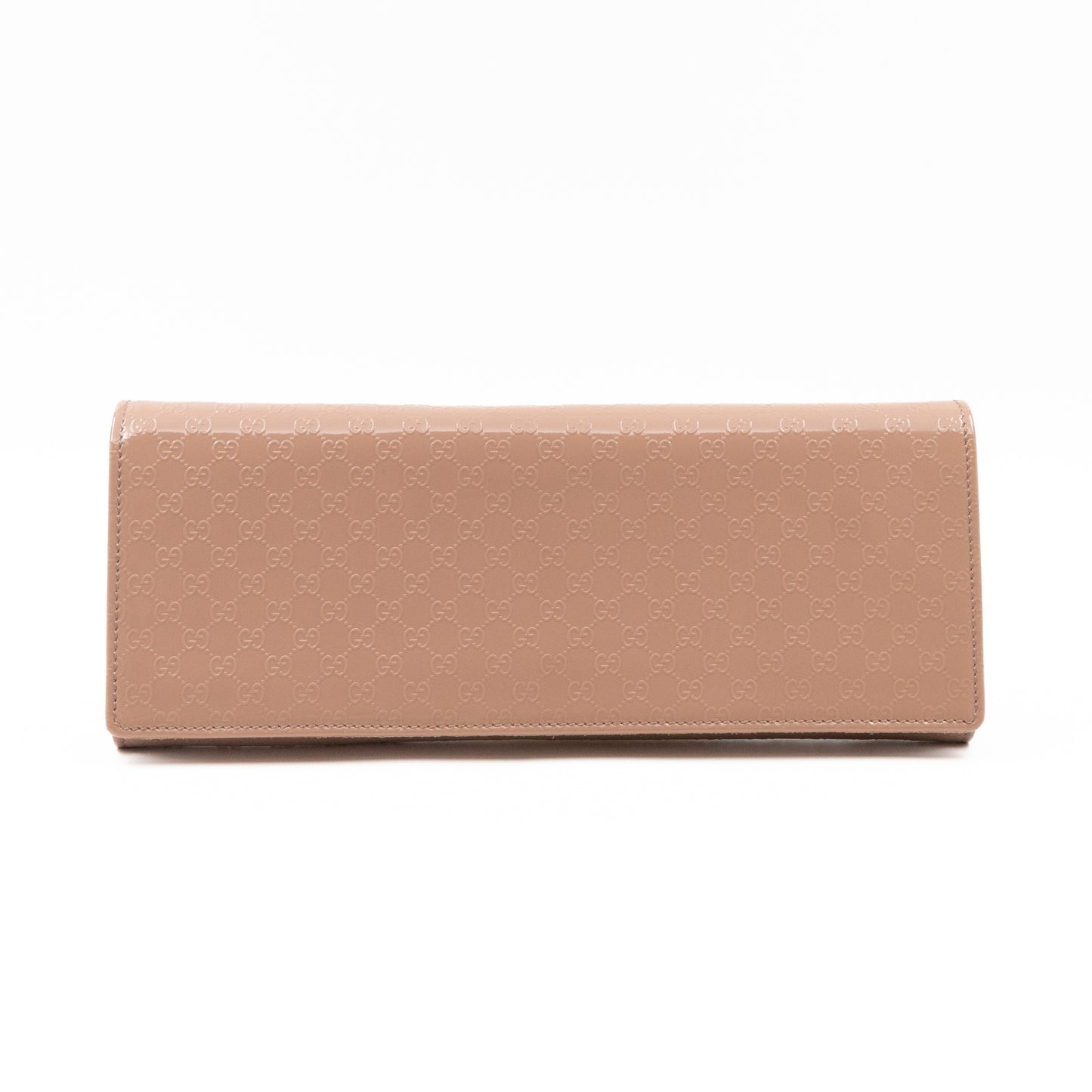 Broadway Clutch Beige Microguccissima Patent Leather