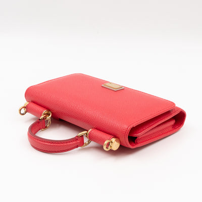 Sicily Von Belt Bag with Crystal Chain Pink Leather