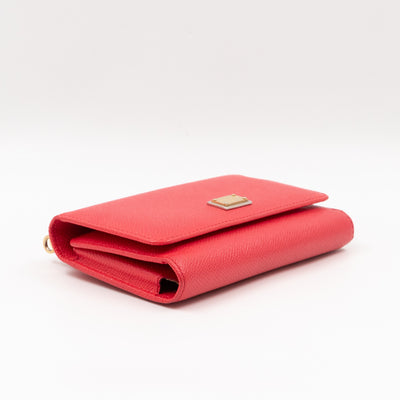 Sicily Von Belt Bag with Crystal Chain Pink Leather