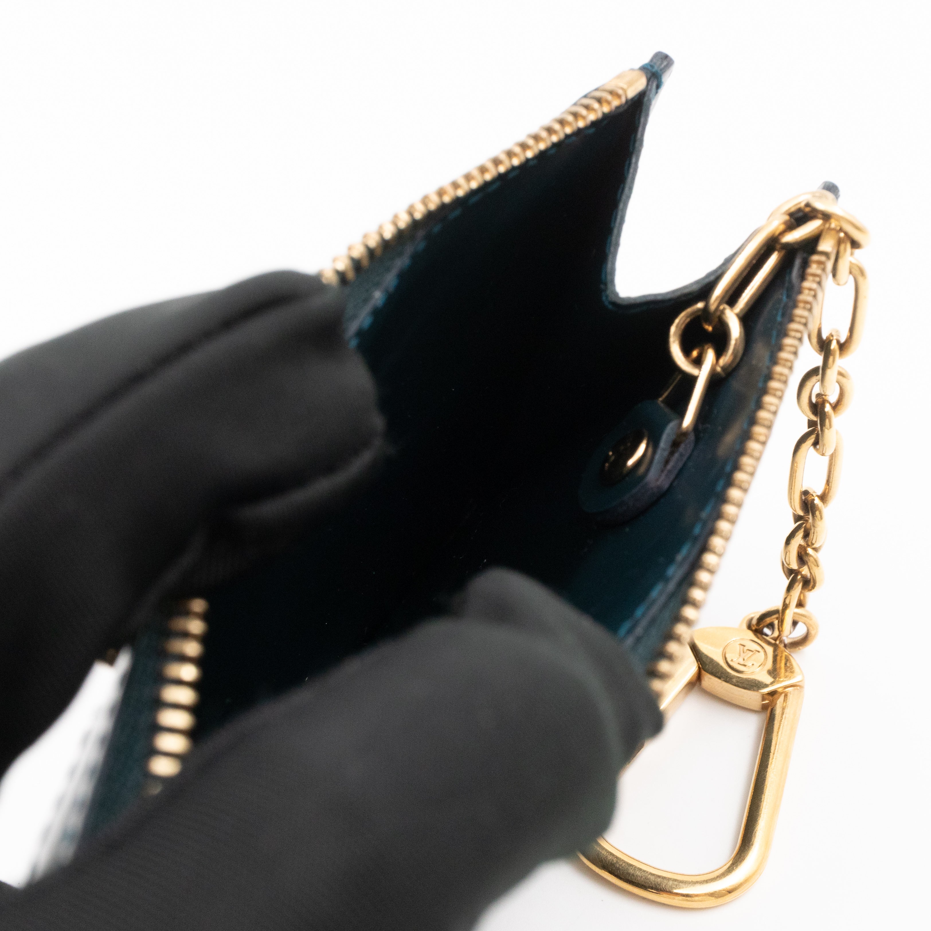 Key Pouch Dark Green Vernis