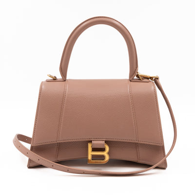 Hourglass Small Bag Box Rose Beige Calfskin