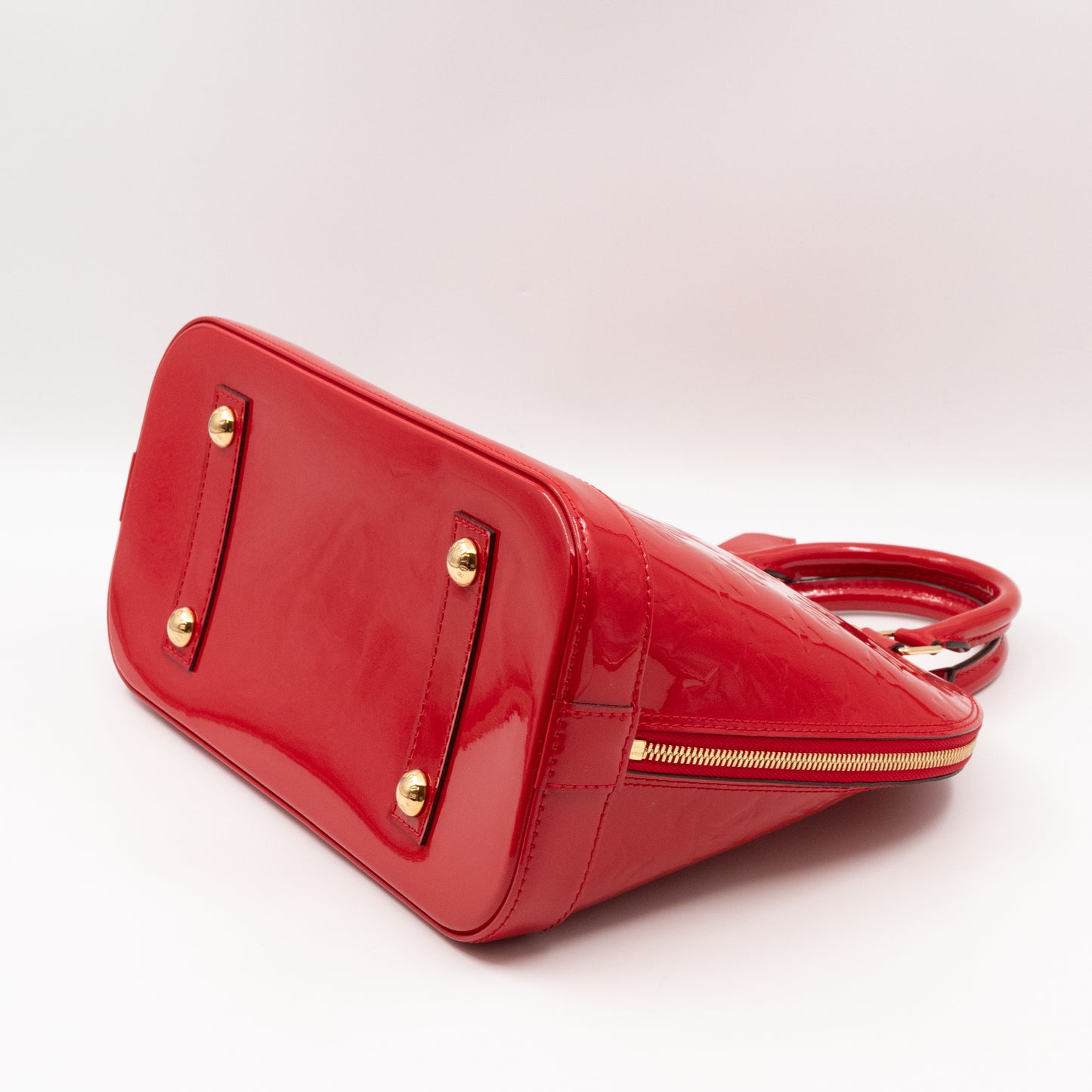 Alma PM Red Vernis Leather