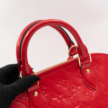 Alma PM Red Vernis Leather