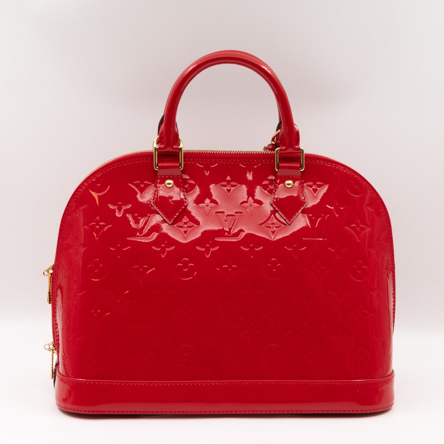 Alma PM Red Vernis Leather