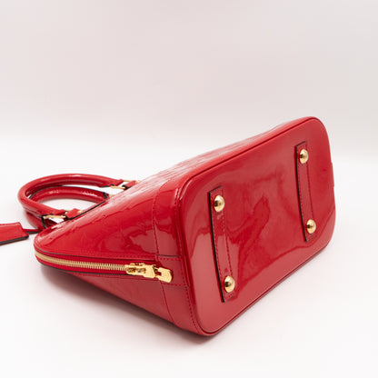 Alma PM Red Vernis Leather