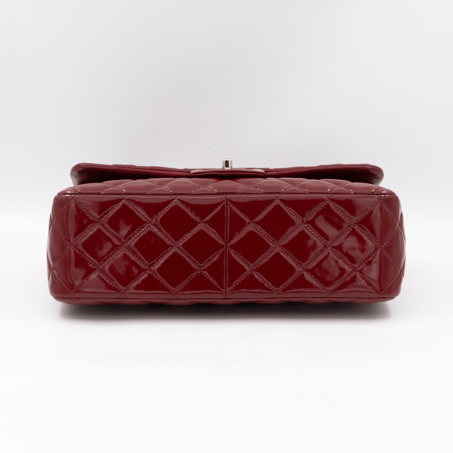 Classic Double Flap Jumbo Red Patent Leather