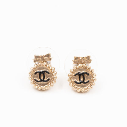 CC Bow Earrings Gold