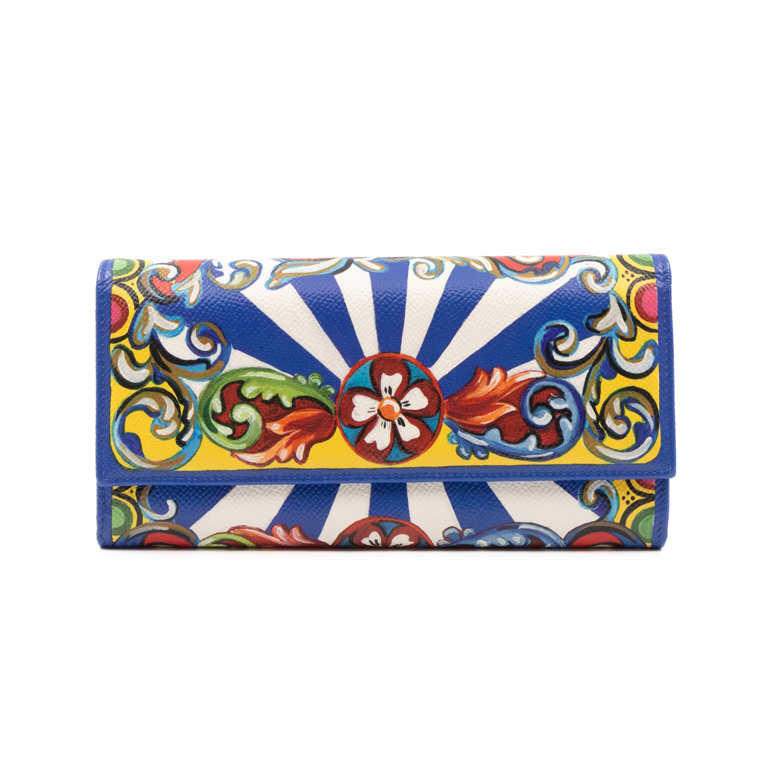 Flap Wallet Teatro Dei Pupi Print Leather