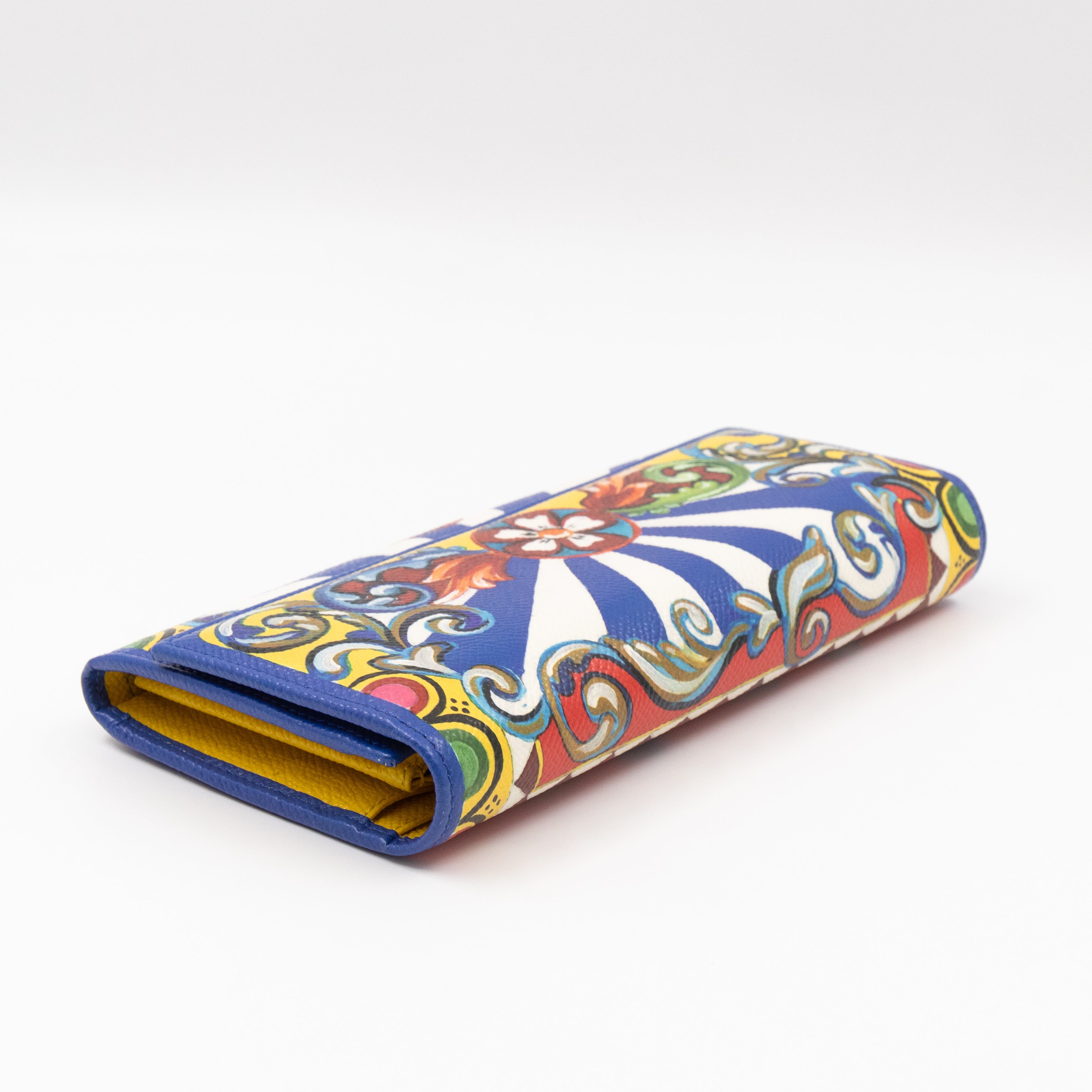 Flap Wallet Teatro Dei Pupi Print Leather