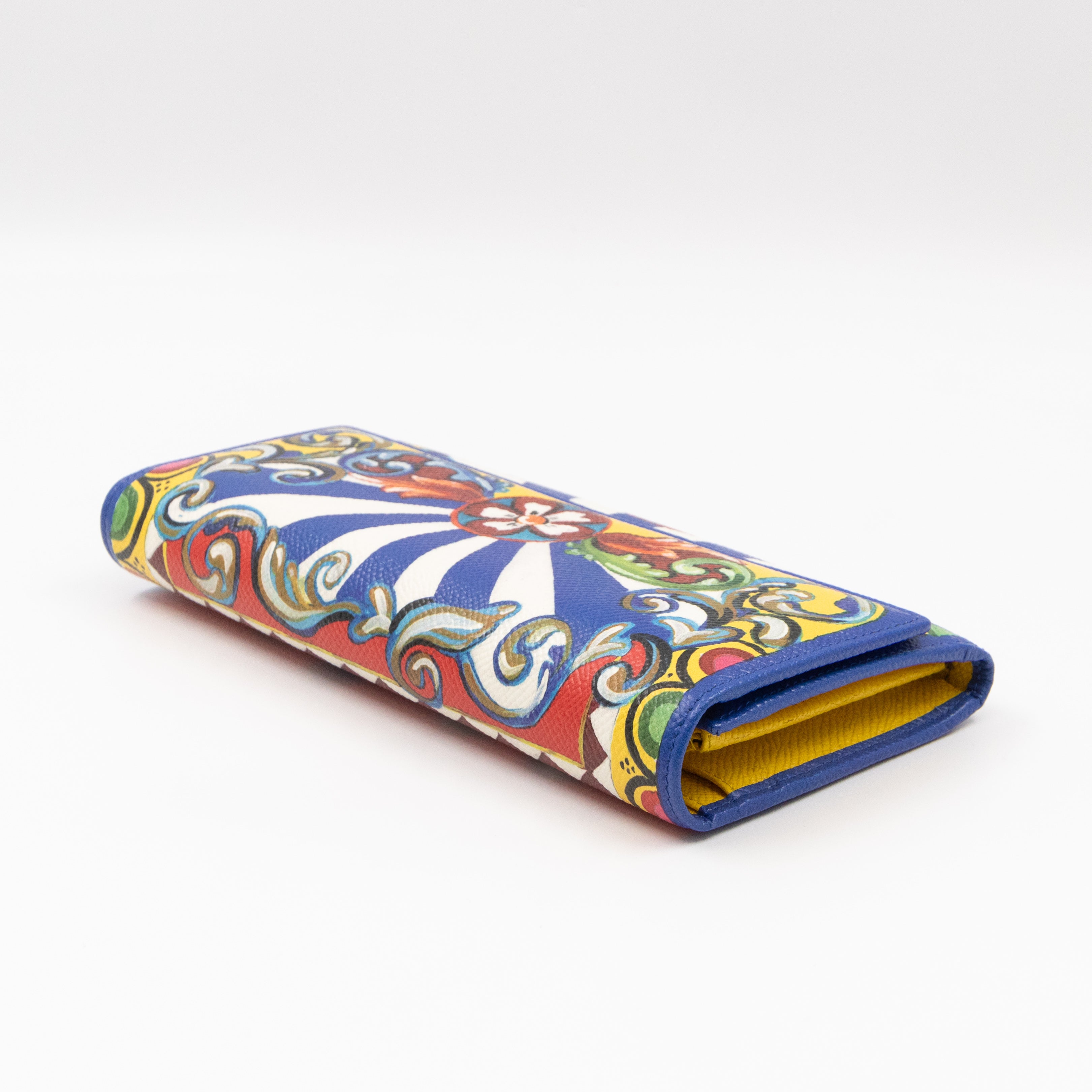 Flap Wallet Teatro Dei Pupi Print Leather