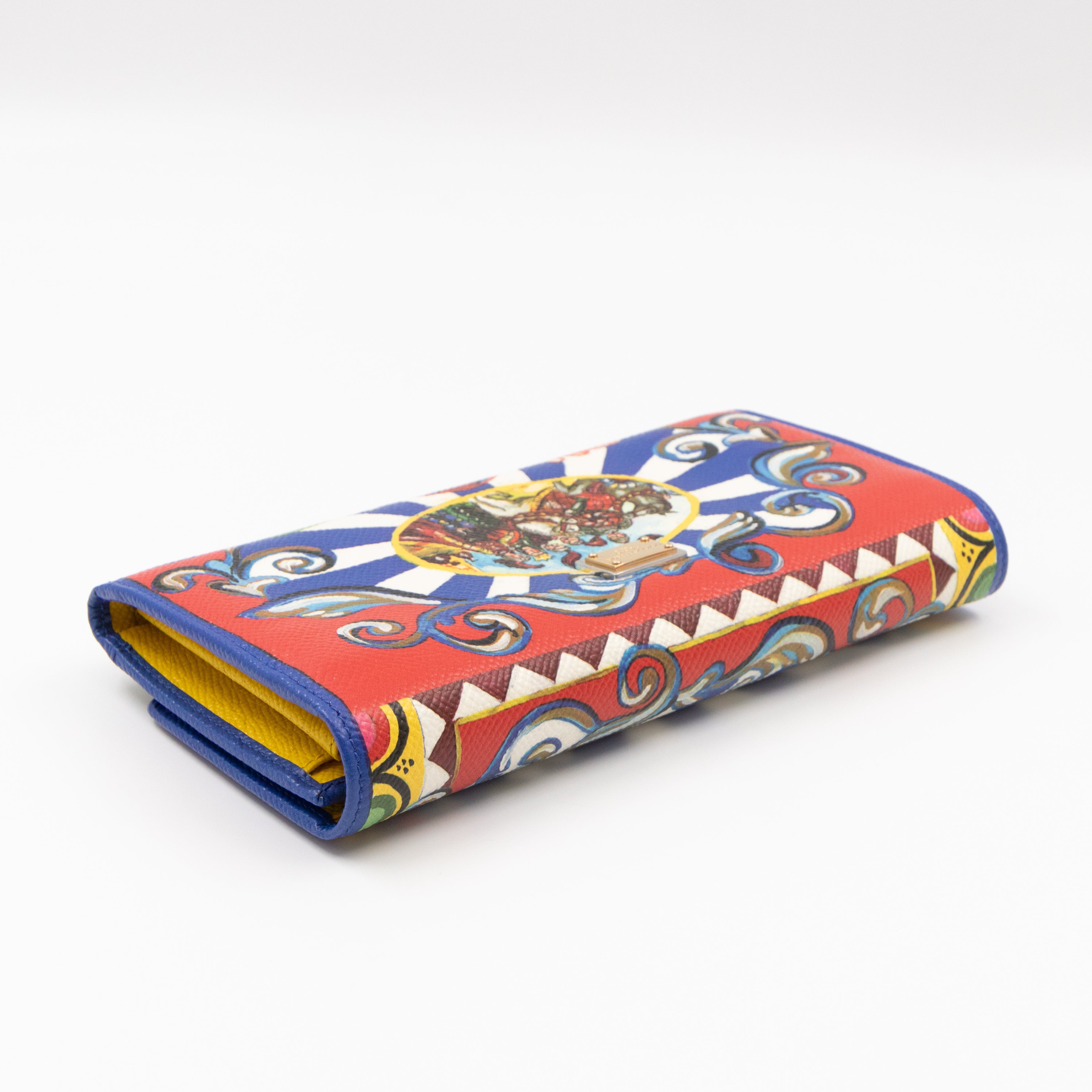 Flap Wallet Teatro Dei Pupi Print Leather