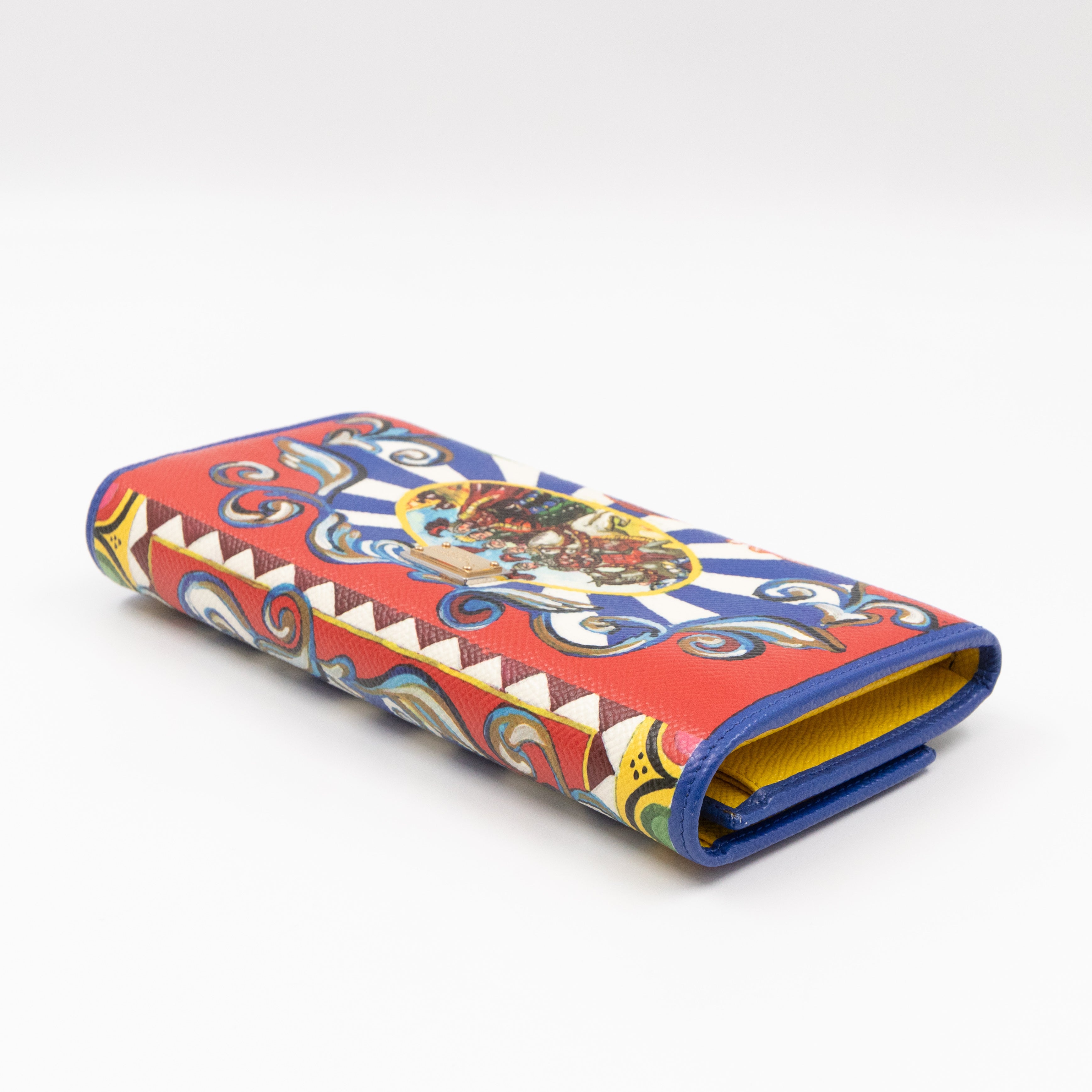 Flap Wallet Teatro Dei Pupi Print Leather