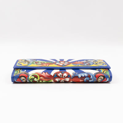 Flap Wallet Teatro Dei Pupi Print Leather