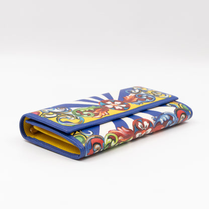 Flap Wallet Teatro Dei Pupi Print Leather