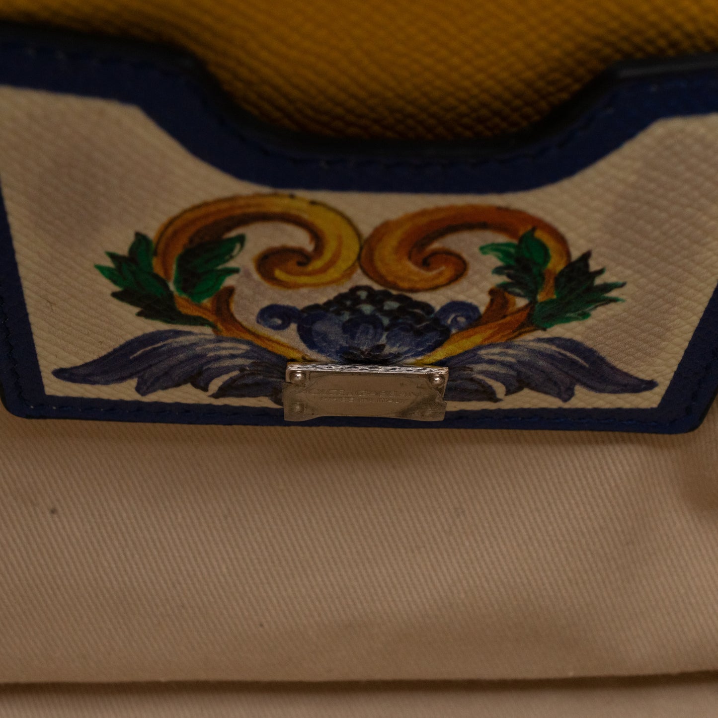 Miss Sicily Shopper Bag Majolica Print Leather