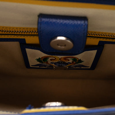 Miss Sicily Shopper Bag Majolica Print Leather