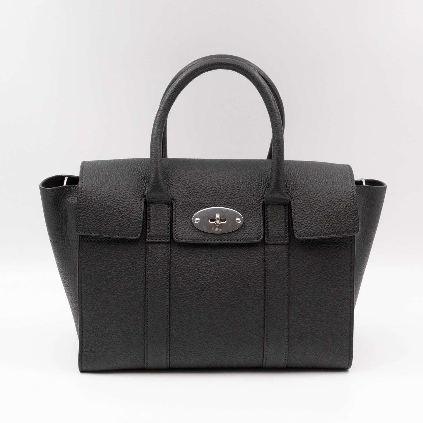 Small New Bayswater Dark Grey Leather