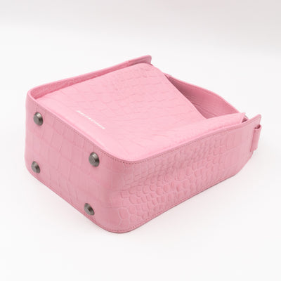 Tool 2.0 XS North-South Tote Bag Light Pink Embossed Calfskin