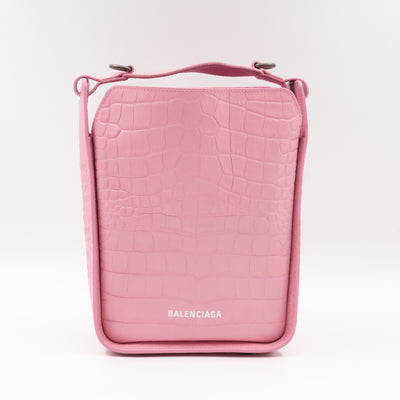 Tool 2.0 XS North-South Tote Bag Light Pink Embossed Calfskin