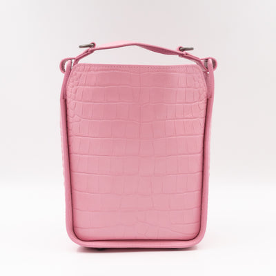 Tool 2.0 XS North-South Tote Bag Light Pink Embossed Calfskin