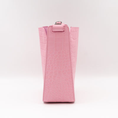 Tool 2.0 XS North-South Tote Bag Light Pink Embossed Calfskin