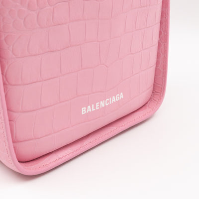 Tool 2.0 XS North-South Tote Bag Light Pink Embossed Calfskin