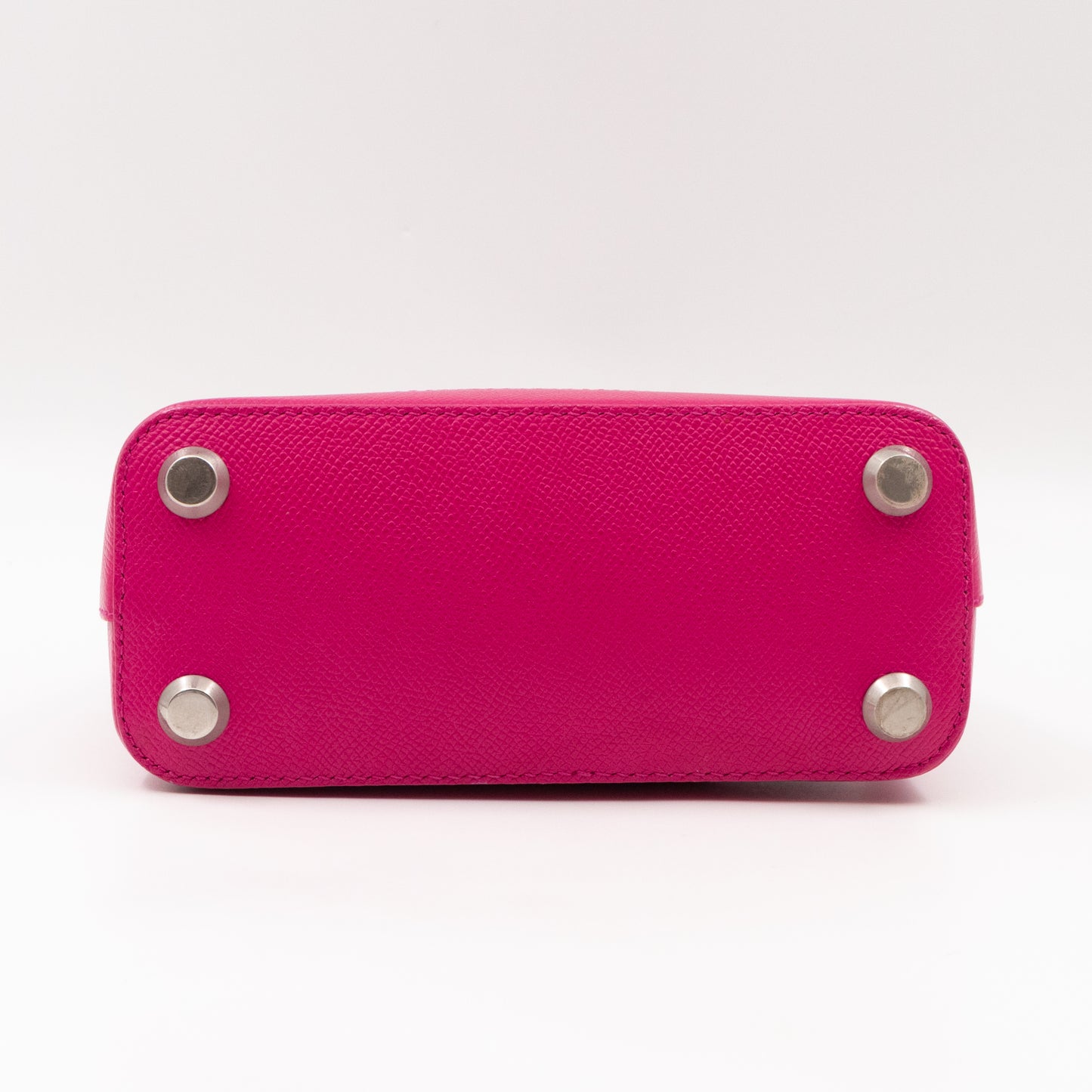 Ville XXS Top Handle Bag Fuchsia Grained Calfskin