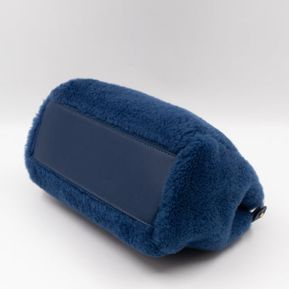 Peekaboo Mini Blue Shearling Leather