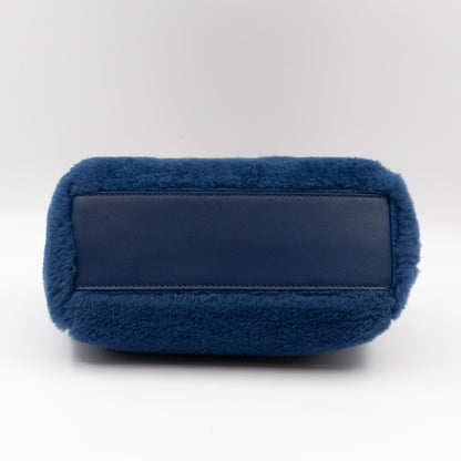 Peekaboo Mini Blue Shearling Leather