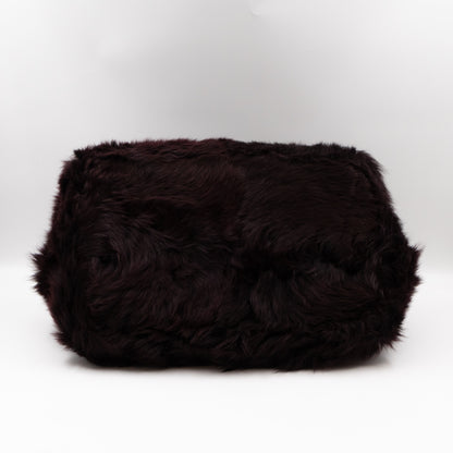 Eco Lapin Faux Fur Handbag Burgundy