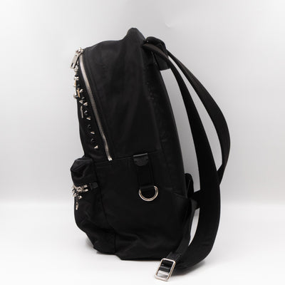 Vulcano Backpack Studs & Pins Black Nylon