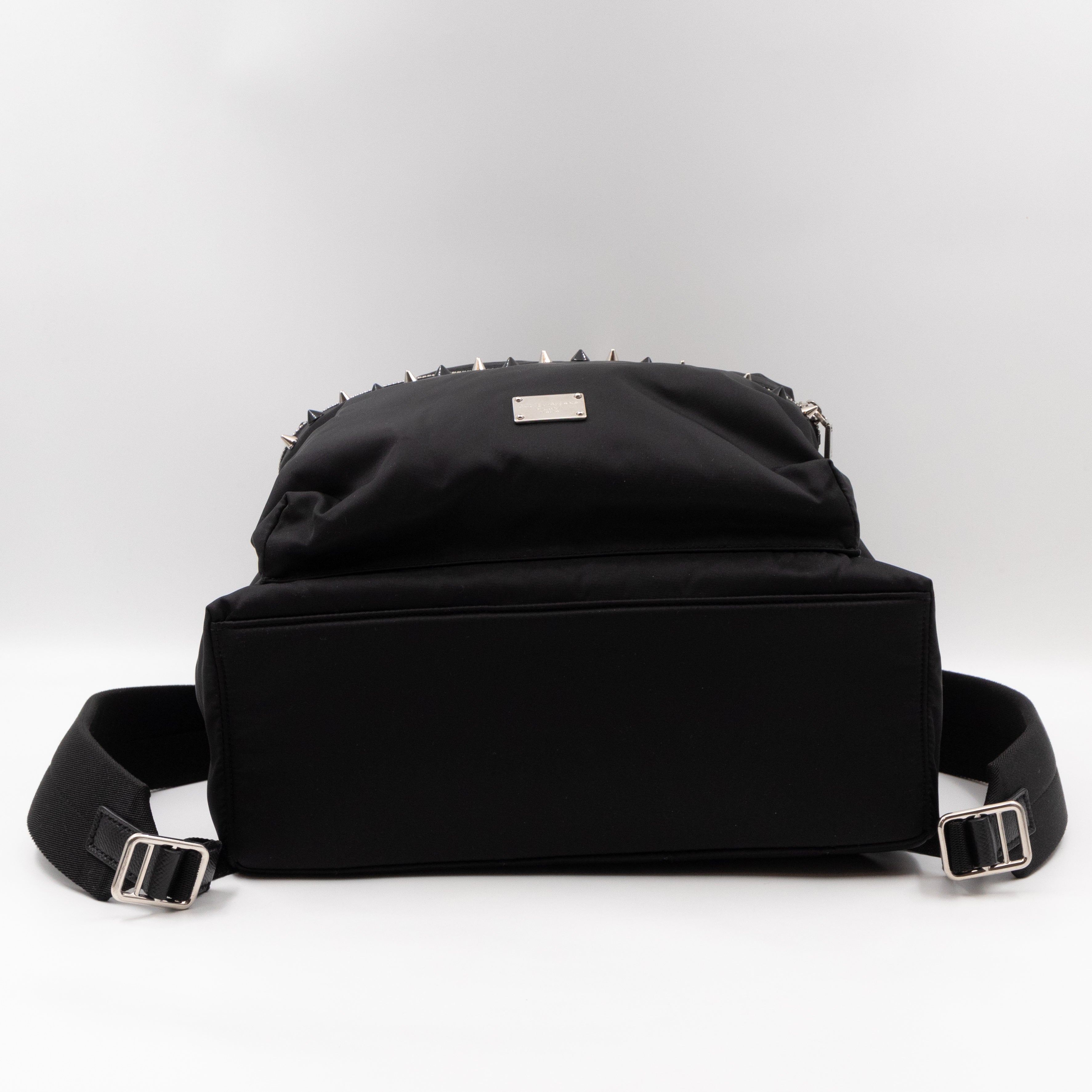 Vulcano Backpack  Studs & Pins Black Nylon