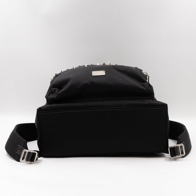 Vulcano Backpack Studs & Pins Black Nylon