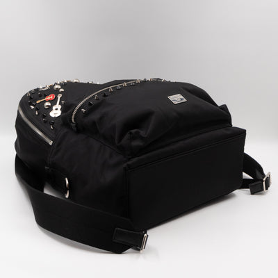 Vulcano Backpack Studs & Pins Black Nylon