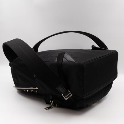 Vulcano Backpack Studs & Pins Black Nylon