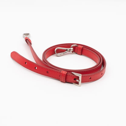 Galleria Medium Double Zip Red Saffiano