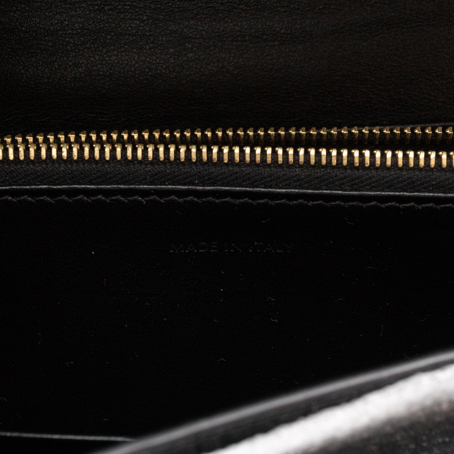 Flap Wallet Large Black Croc Embossed Leather