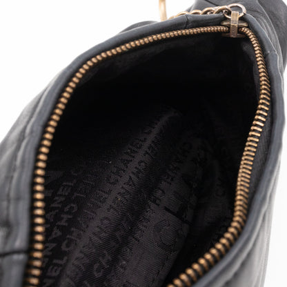 Half Moon Chain Bag Black Leather