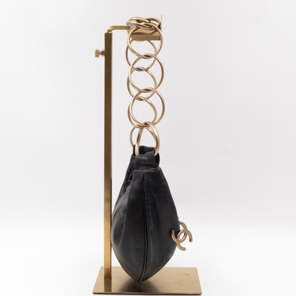 Half Moon Chain Bag Black Leather