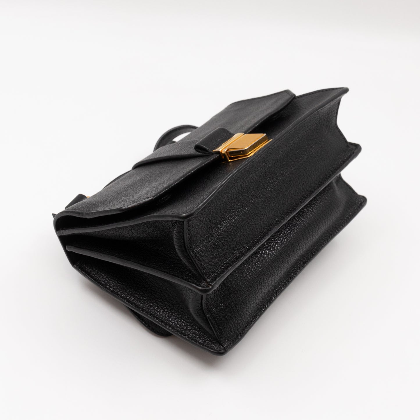 Bandoliera Madras Shoulder Bag Black Goatskin Leather