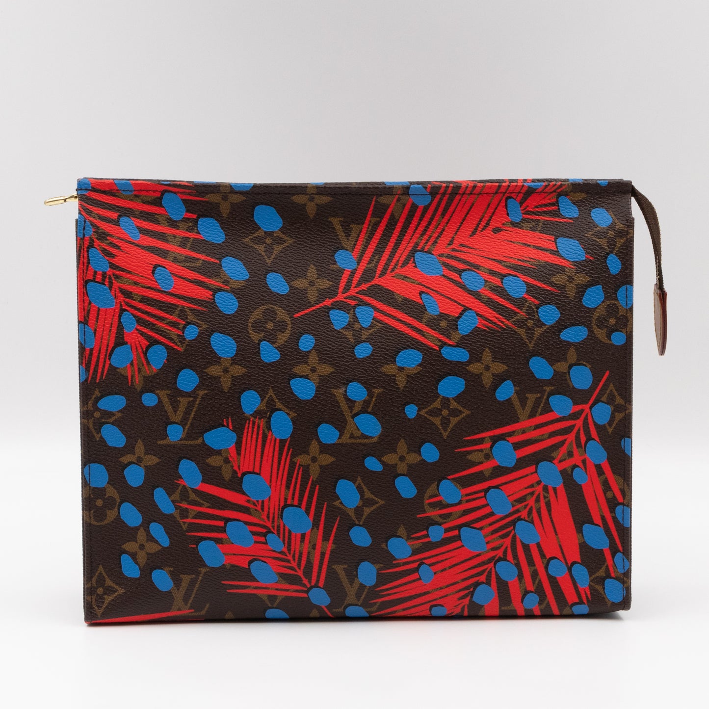 Toiletry Pouch 26 Monogram Jungle Dots Blue