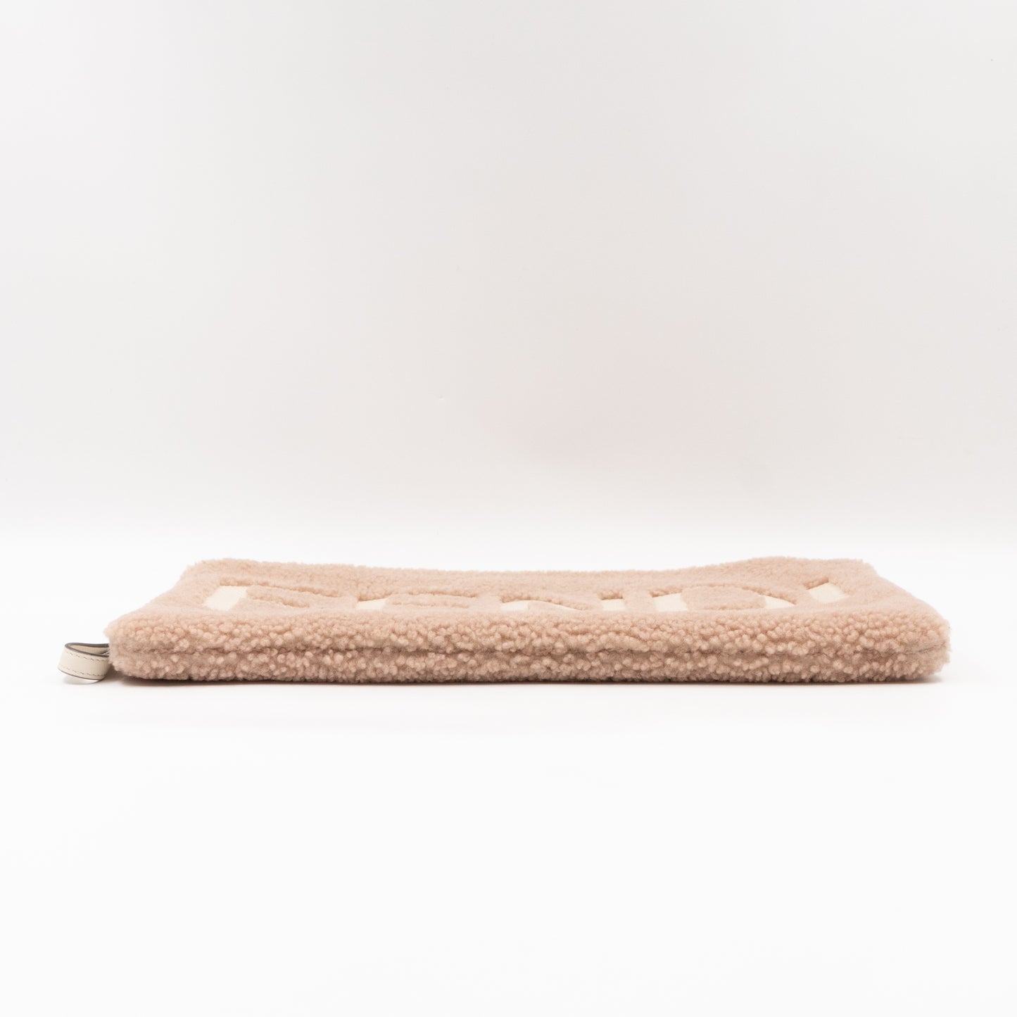 Fendi Roma Large Flat Pouch Pink Shearling