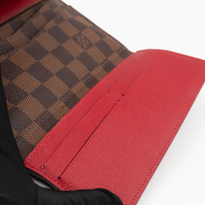 Josephine Wallet Damier Ebene Red