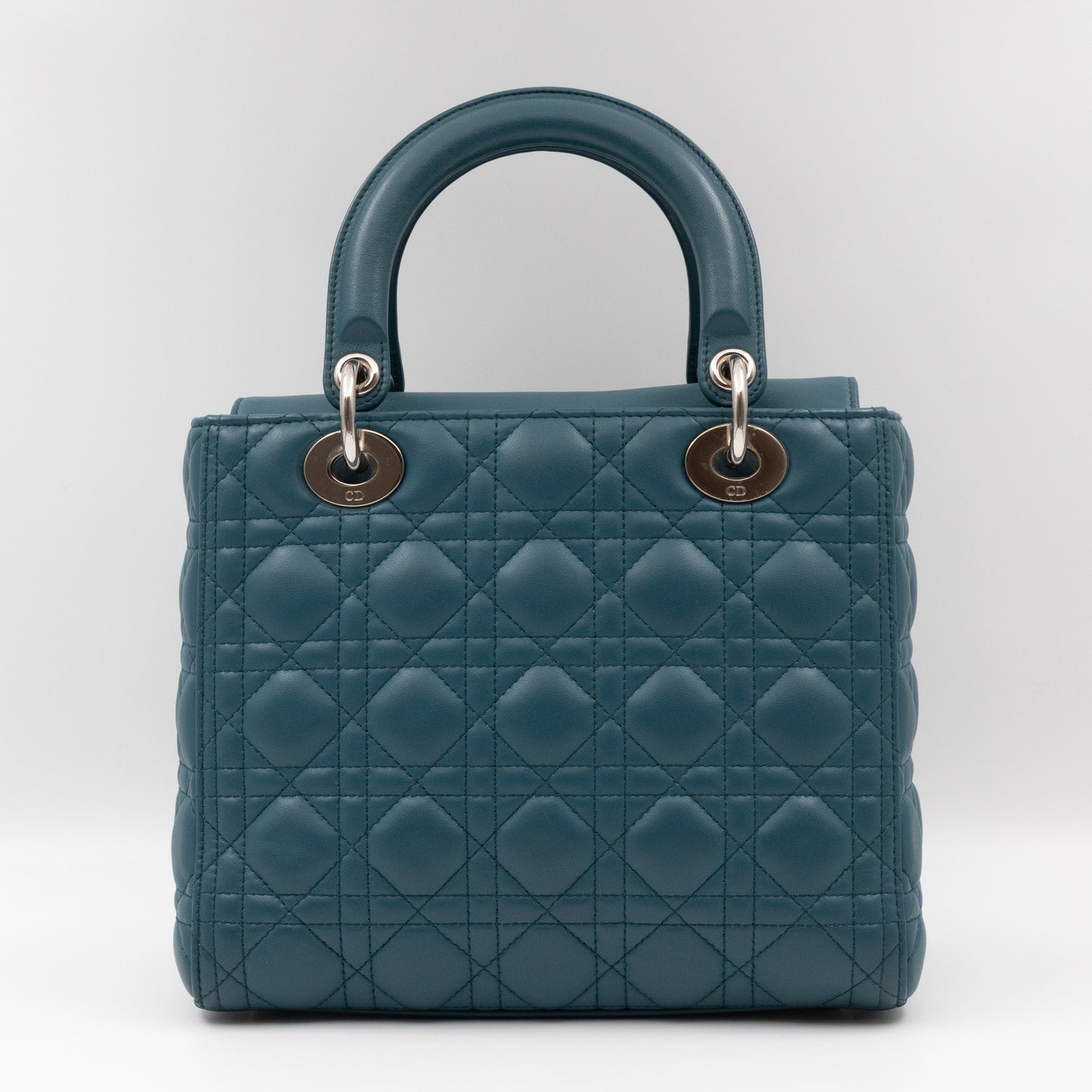 Lady Dior Medium Blue Lambskin Leather