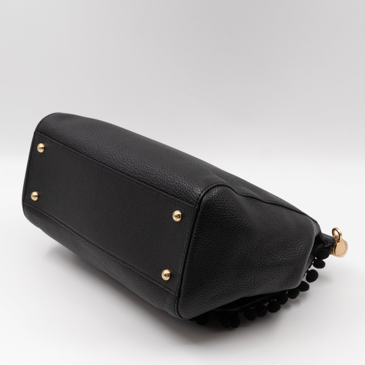 Sicily Medium Black Embellished Leather