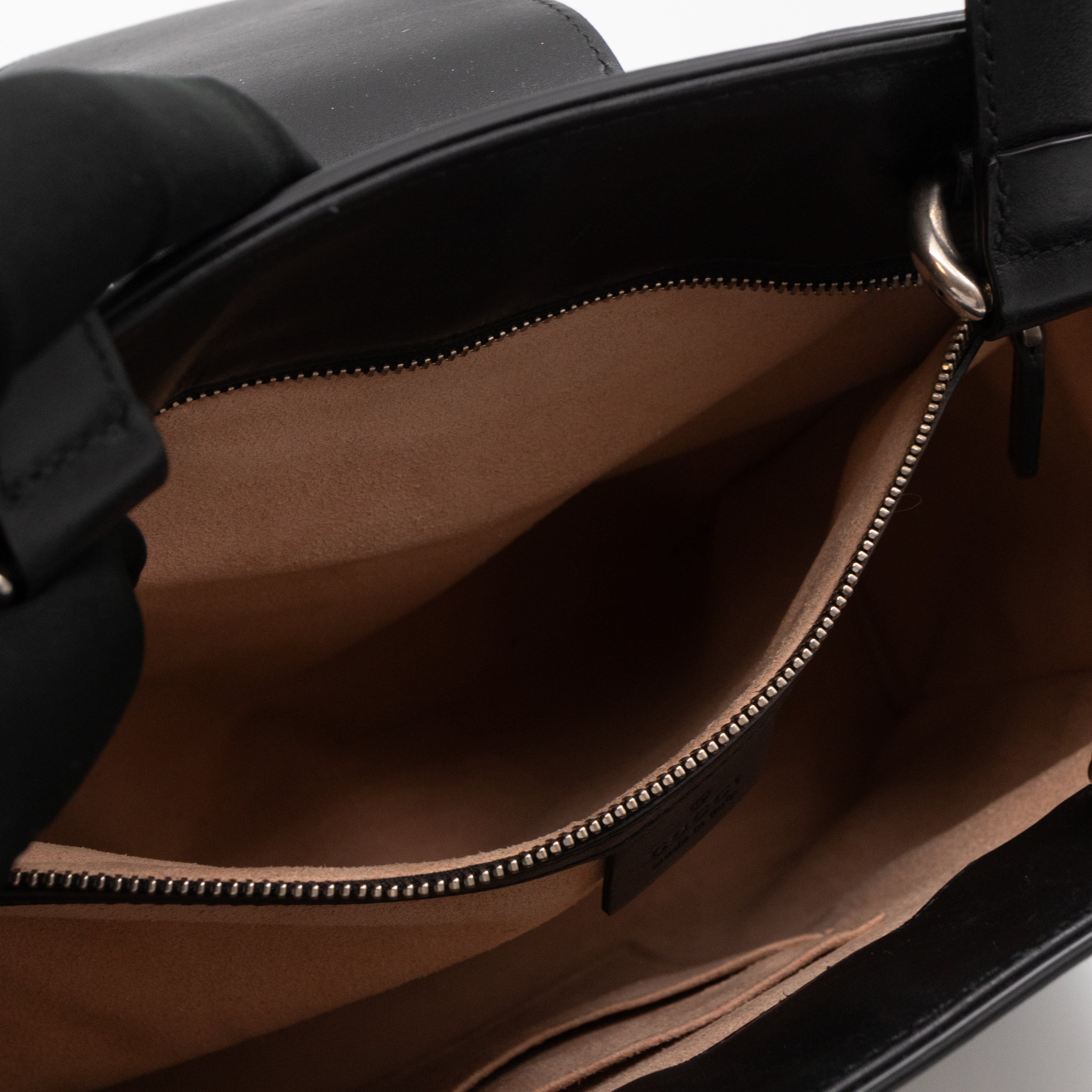 Web Dionysus Medium Tote Black Calfskin Leather